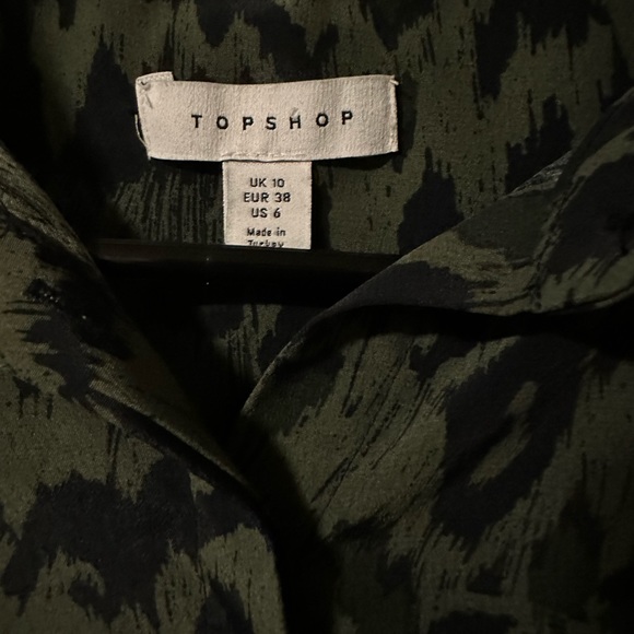 Top Shop Green Dress shirt - Picture 2 of 2